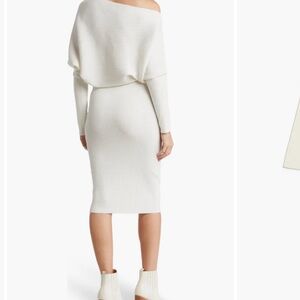 Love By Design Cream Fitted Sweater Dress